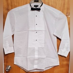 Savante White Men Shirt With Tie